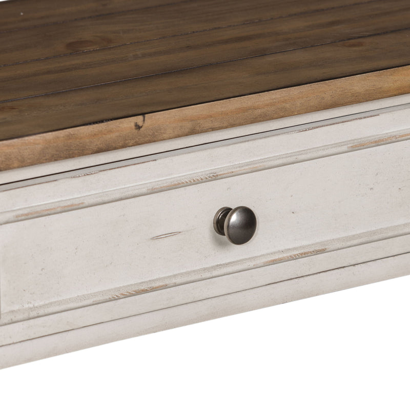 Morgan Creek - Sofa Table - Antique White / Wirebrushed Tobacco Accents