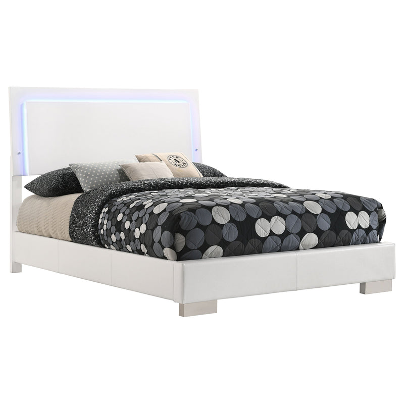 Felicity Wood LED Panel Bed High Gloss