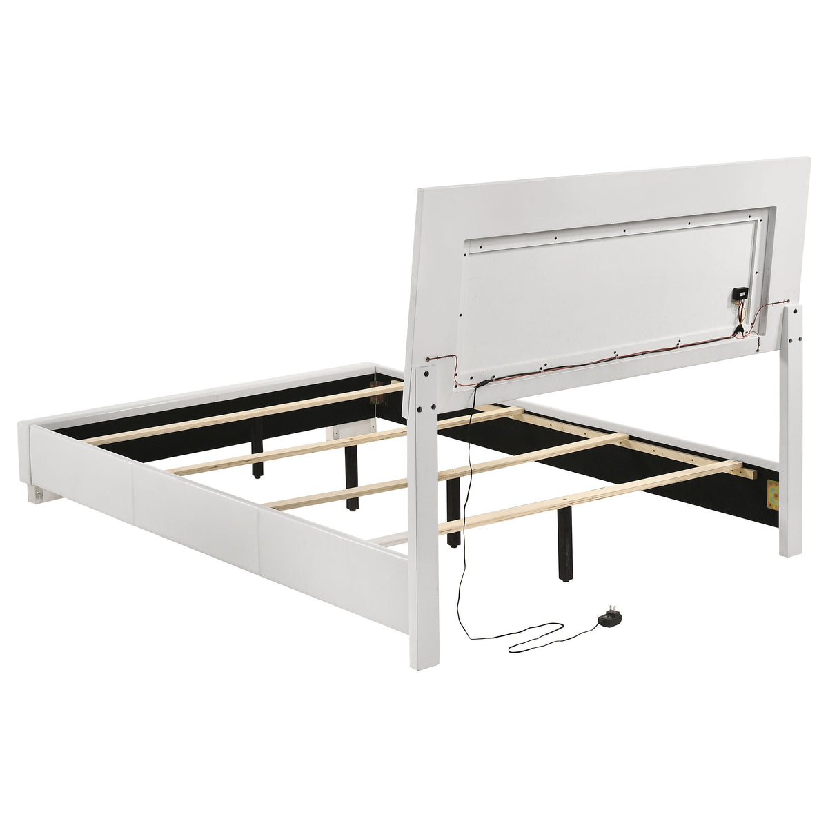 Felicity Wood LED Panel Bed High Gloss