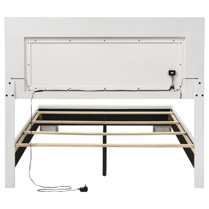 Felicity Wood LED Panel Bed High Gloss