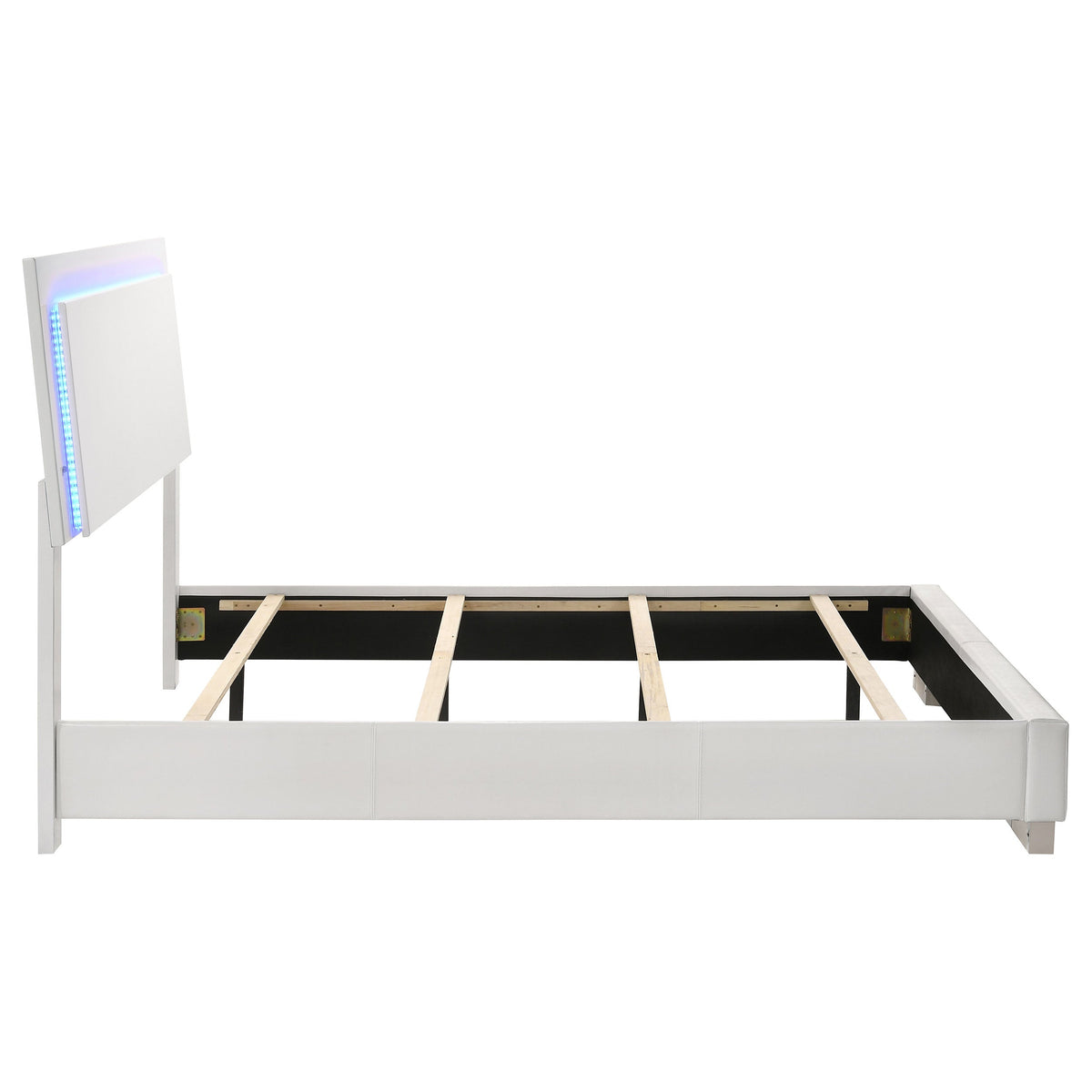 Felicity Wood LED Panel Bed High Gloss