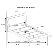 Felicity Wood LED Panel Bed High Gloss