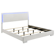 Felicity Wood LED Panel Bed High Gloss