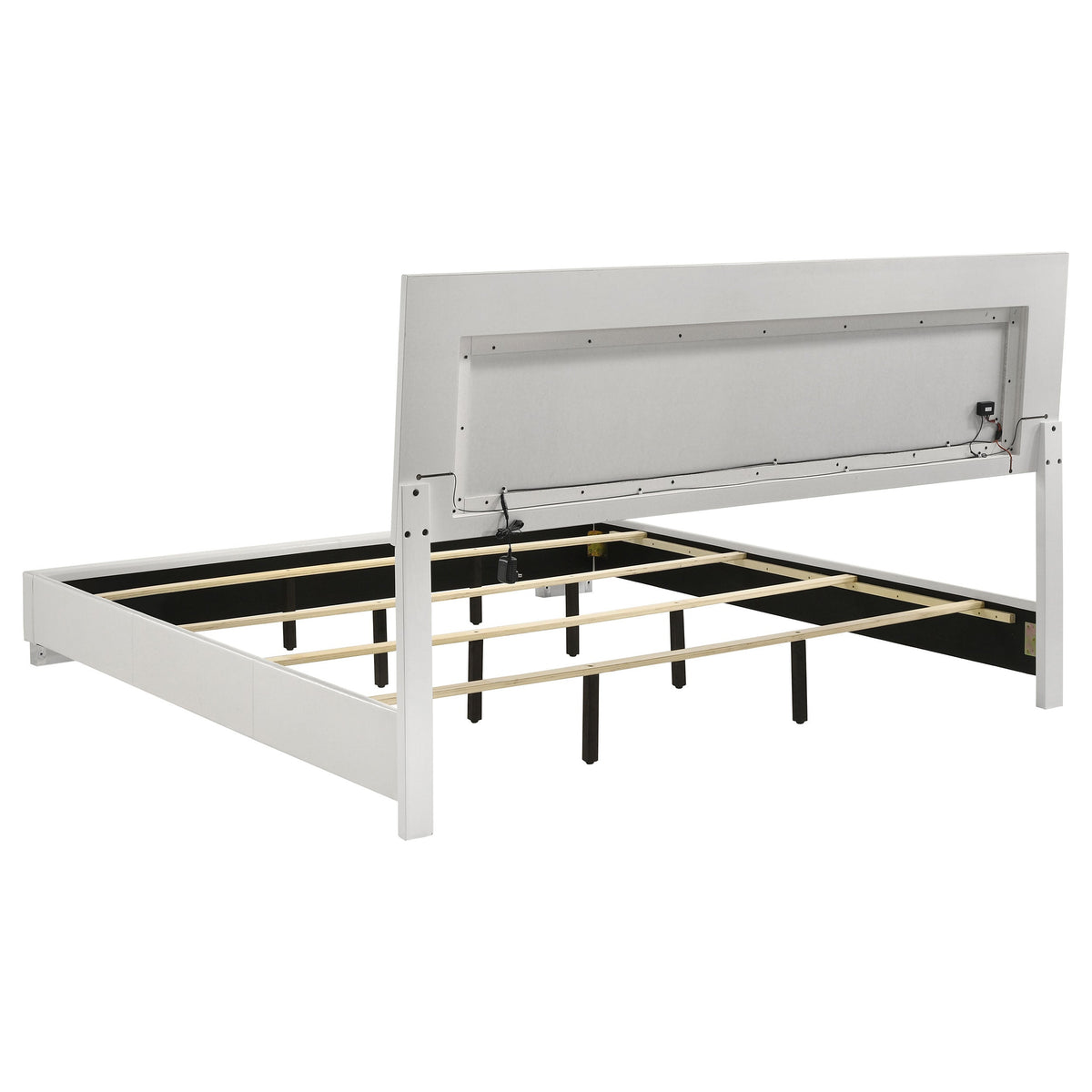 Felicity Wood LED Panel Bed High Gloss