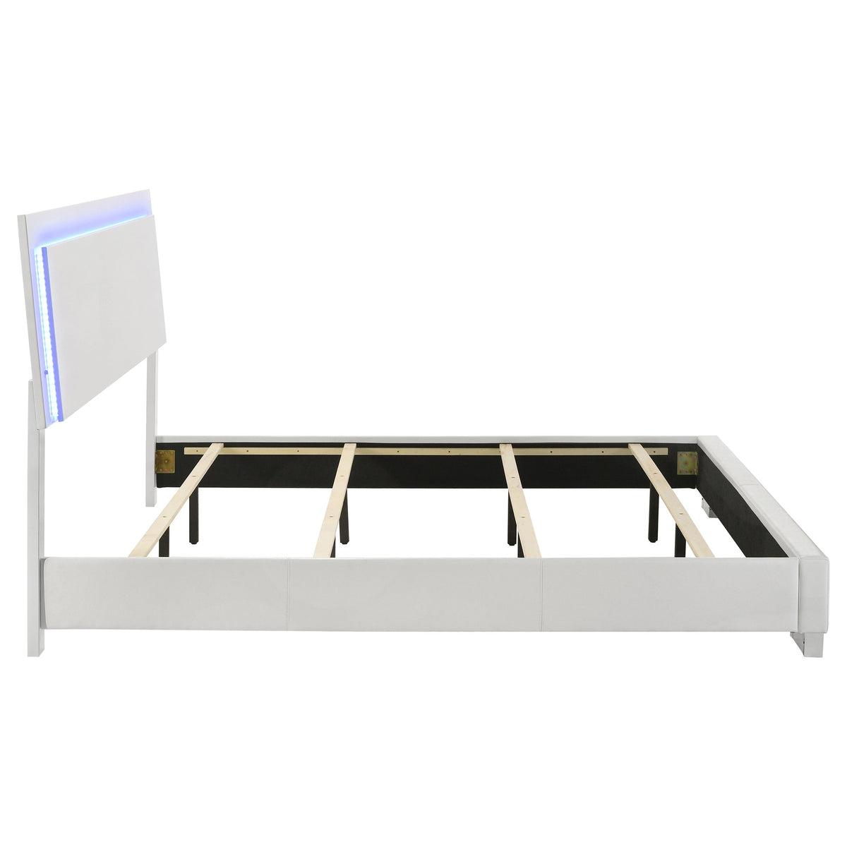 Felicity Wood LED Panel Bed High Gloss