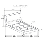 Felicity Wood LED Panel Bed High Gloss