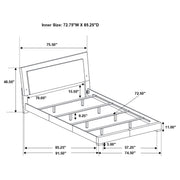 Felicity Wood LED Panel Bed High Gloss