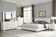 Felicity Bedroom Set High Gloss Queen 6-piece With Standard Dresser Mirror