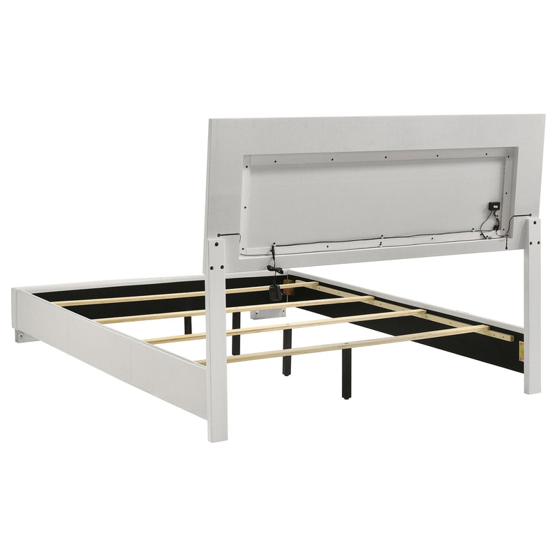 Felicity Wood LED Panel Bed High Gloss
