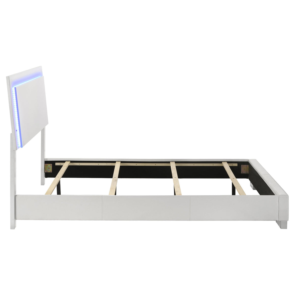 Felicity Wood LED Panel Bed High Gloss