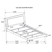 Felicity Wood LED Panel Bed High Gloss