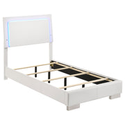 Felicity Wood LED Panel Bed High Gloss