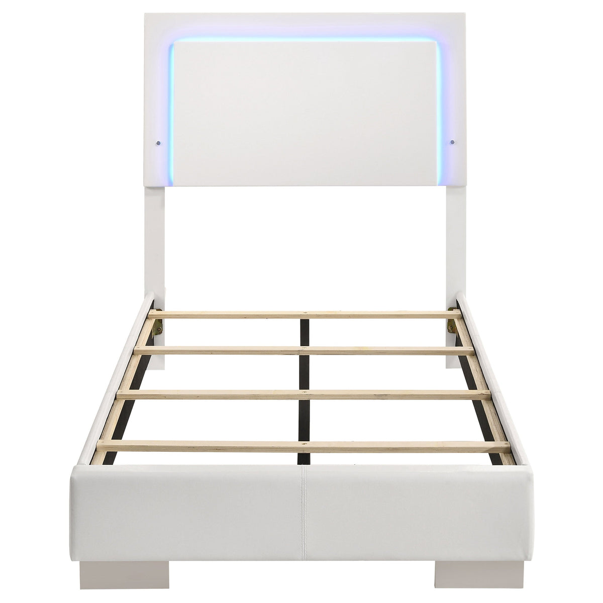 Felicity Wood LED Panel Bed High Gloss