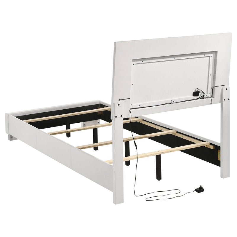 Felicity Wood LED Panel Bed High Gloss
