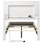 Felicity Wood LED Panel Bed High Gloss