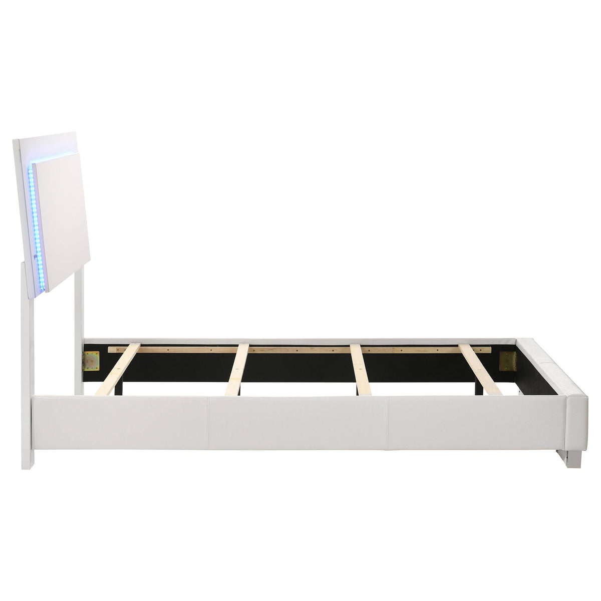 Felicity Wood LED Panel Bed High Gloss