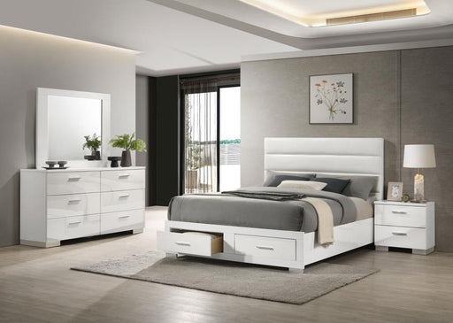 Felicity Platform Bedroom Set Eastern King 4-piece