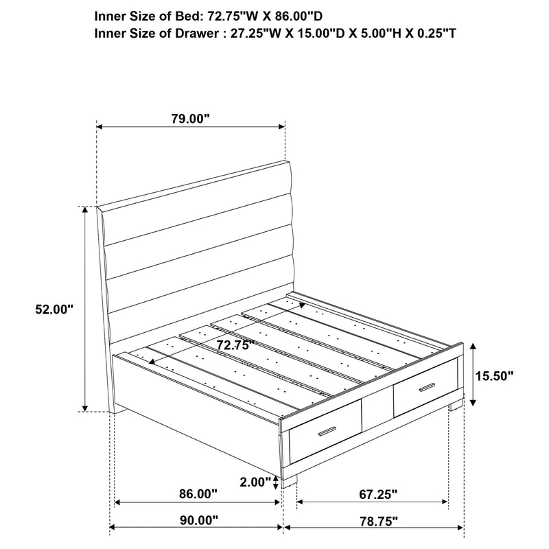 Felicity Storage Bed High Gloss