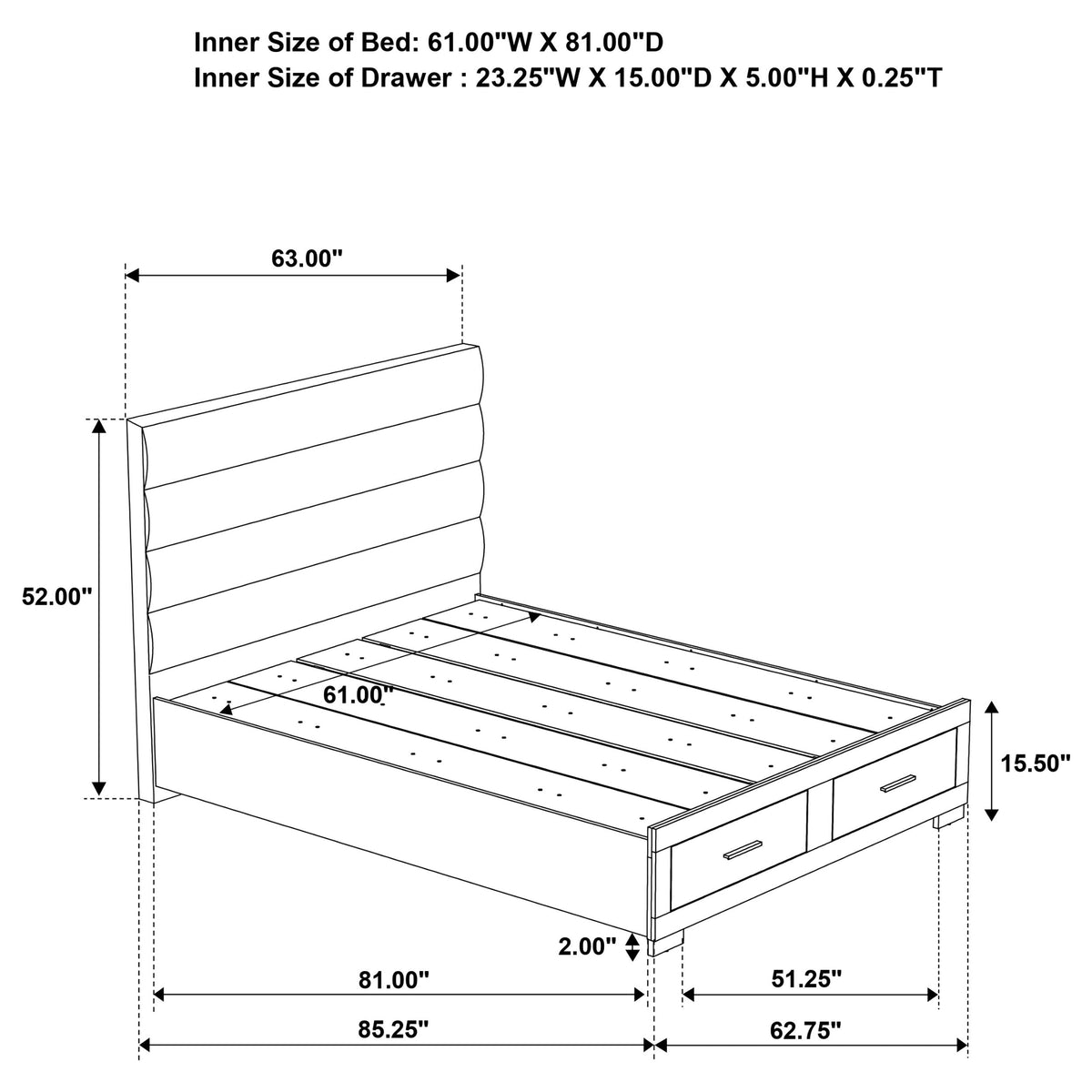 Felicity Storage Bed High Gloss