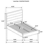 Felicity 53-inch Upholstered Platform Bed