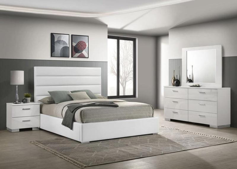 Felicity Bedroom Set High Gloss California King 4-piece