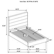 Felicity 53-inch Upholstered Platform Bed