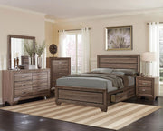 Kauffman Bedroom Set Washed Taupe Eastern King 5-piece