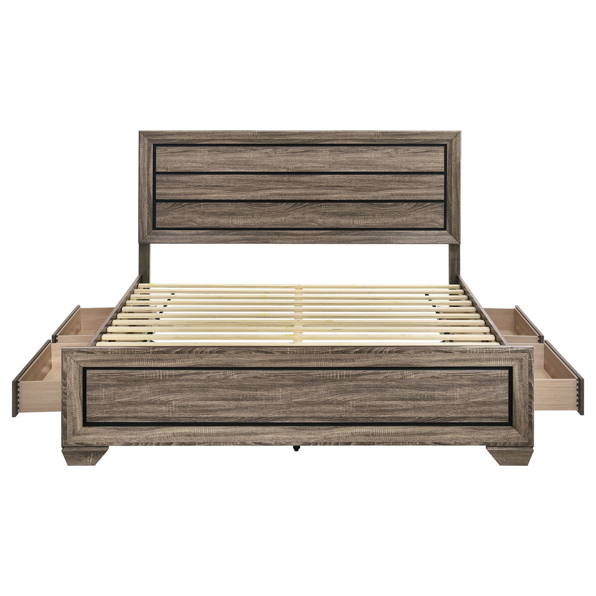 Kauffman Wood Storage Panel Bed
