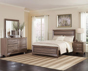 Kauffman Bedroom Set Washed Taupe Eastern King 4-piece