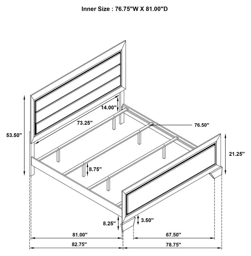 Kauffman Wood Panel Bed