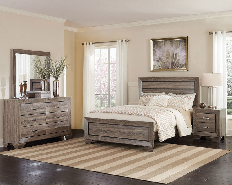 Kauffman Wood Panel Bed
