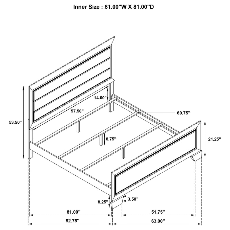 Kauffman Wood Panel Bed