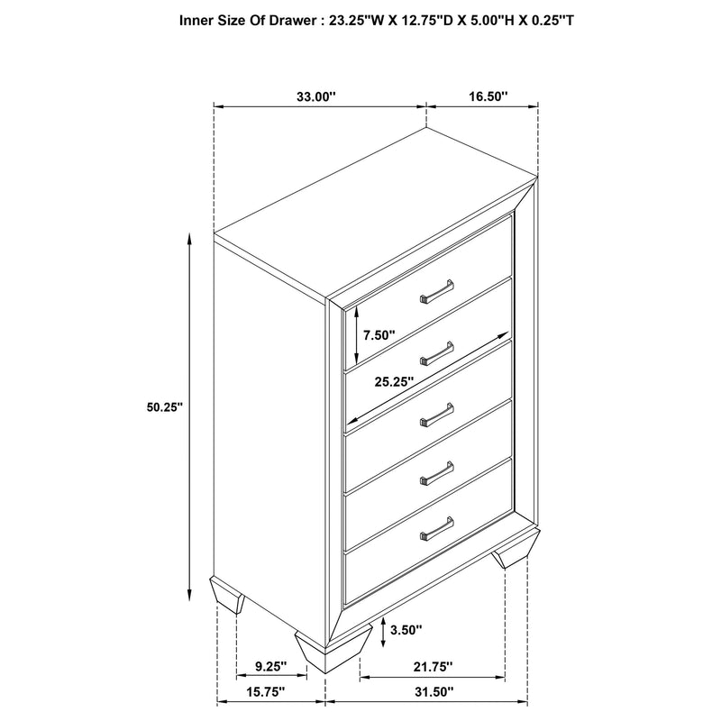 Kauffman 5-drawer Bedroom Chest