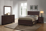 Kauffman Bedroom Set Dark Cocoa Eastern King 4-piece