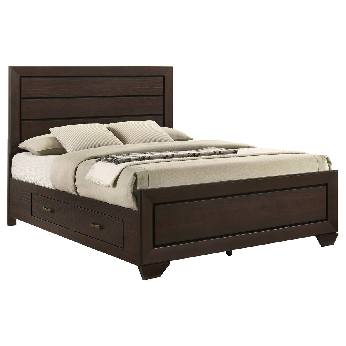 Kauffman Wood Storage Panel Bed