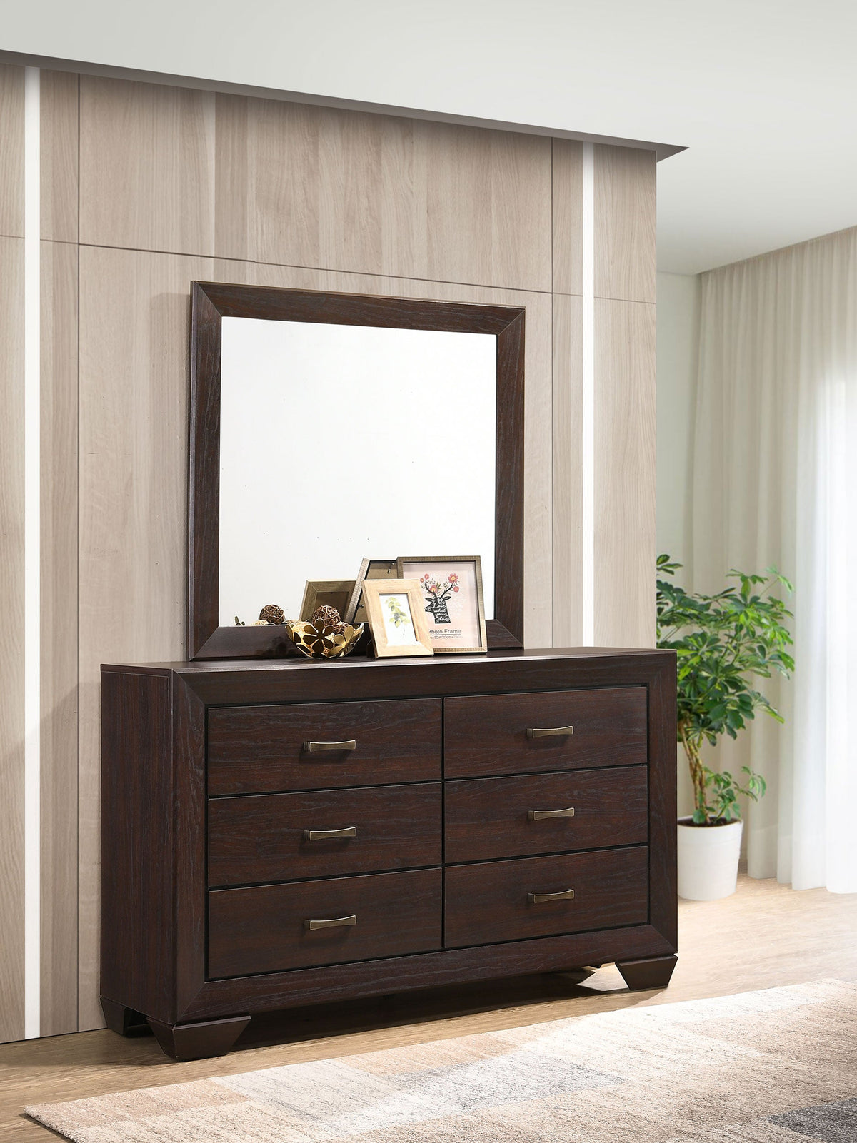 Kauffman 6-drawer Dresser with Mirror