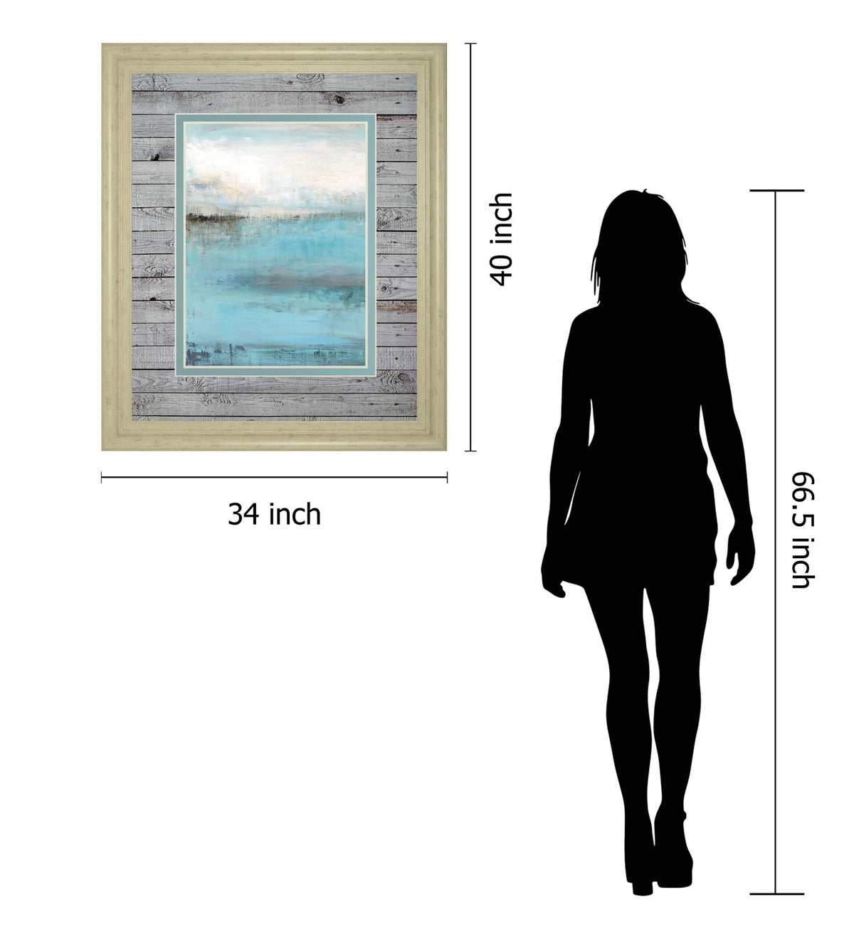 Beyond The Sea By Wani Pasion - Framed Print Wall Art - Light Blue