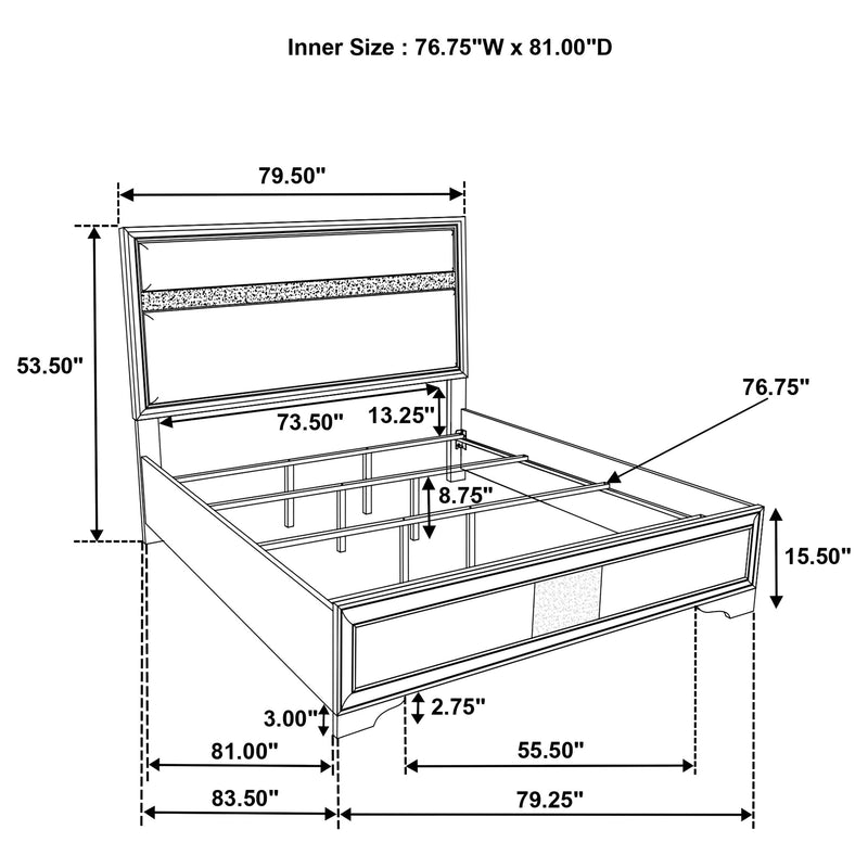 Miranda 54-inch Upholstered Panel Bed