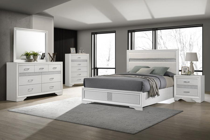 Miranda Bedroom Set White California King 5-piece