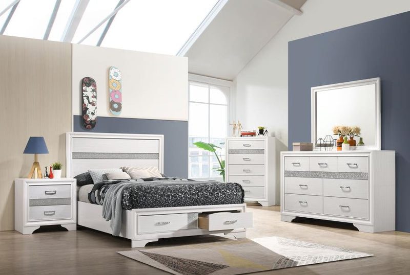 Miranda Bedroom Set White Full 5-piece