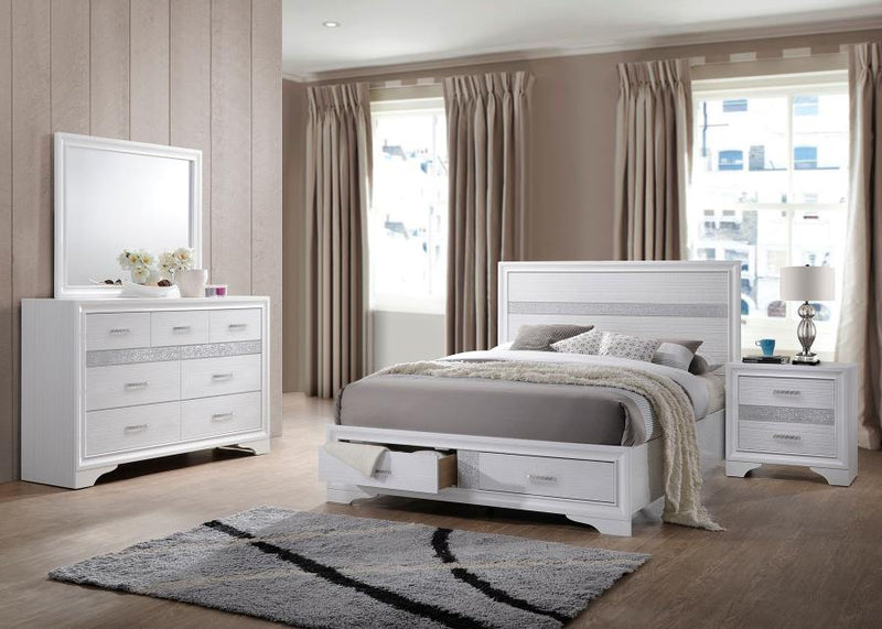 Miranda Bedroom Set White California King 4-piece