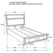 Miranda 51-inch Wood Storage Panel Bed