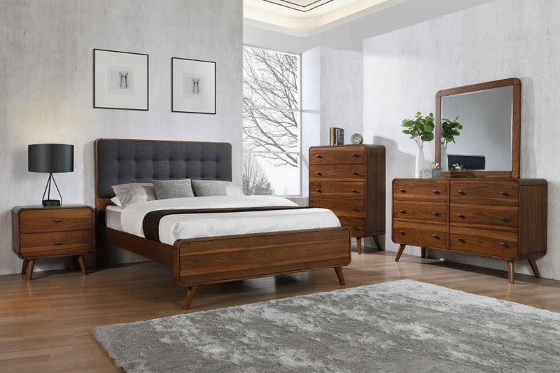 Robyn Bedroom Set Dark Walnut Eastern King 5-piece