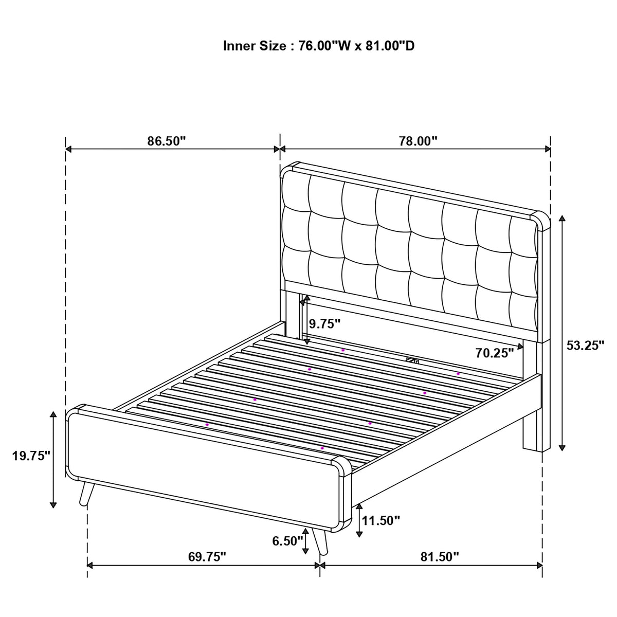 Robyn Wood Platform Bed