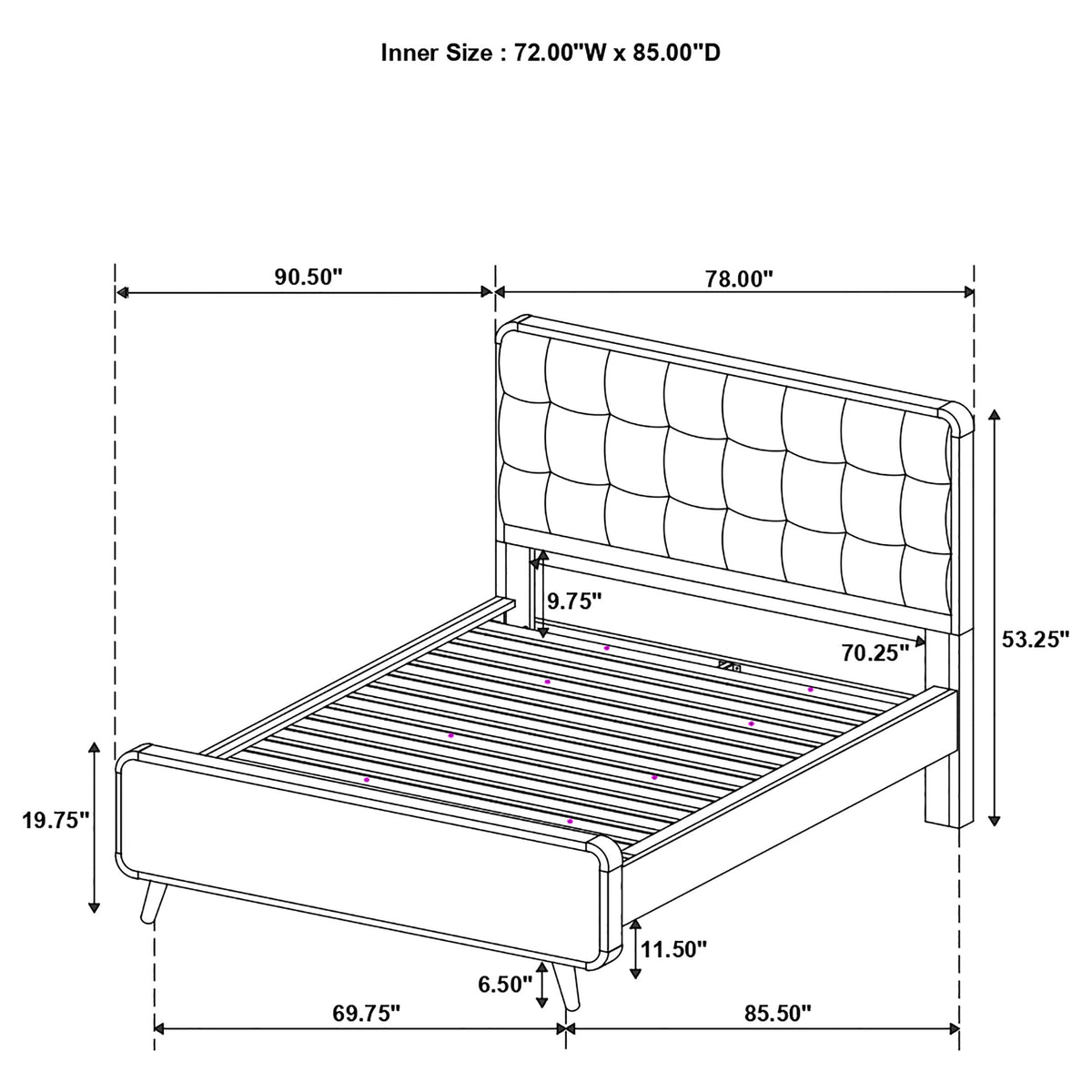 Robyn Wood Platform Bed