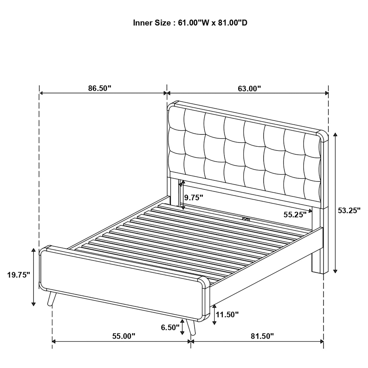 Robyn Wood Platform Bed