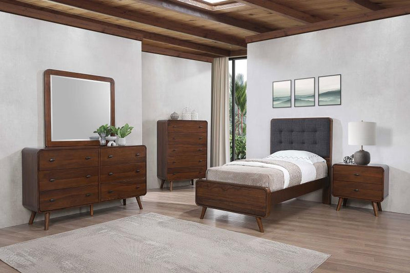 Robyn Bedroom Set Dark Walnut Twin 5-piece