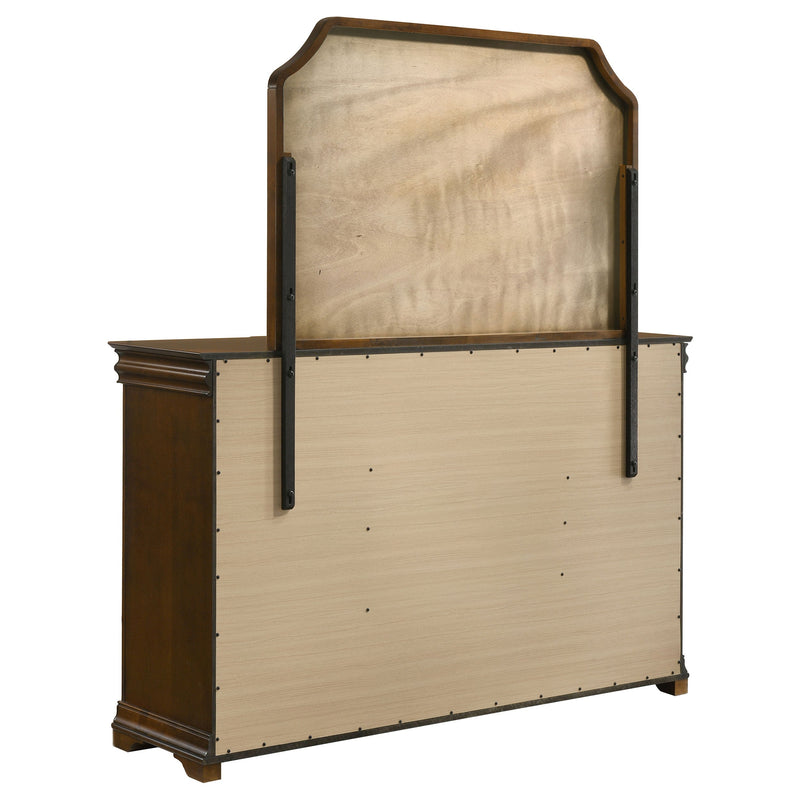 Garland 11-drawer Bedroom Dresser with Mirror Brown Cherry