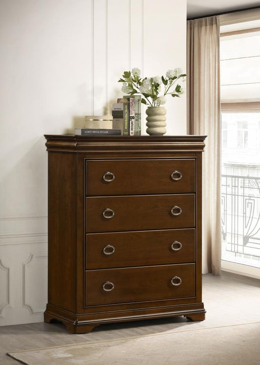 Garland 4-drawer Bedroom Chest of Drawers Brown Cherry Default Title