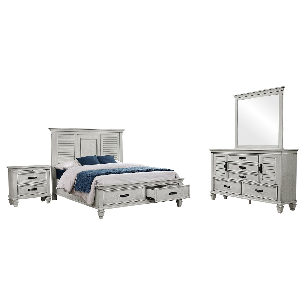 Franco Bedroom Set Distressed